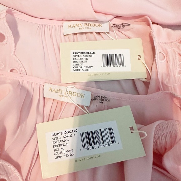 Ramy Brook Rochelle Scalloped Eyelet Candy Pink 
Top - Picture 3 of 10